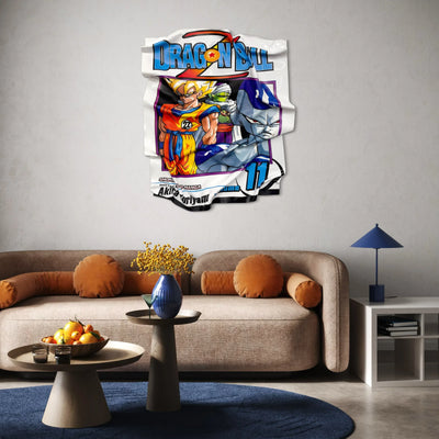 Tableau Déco Dragon Ball Z "Super Saiyan Power" - Tableau froissé