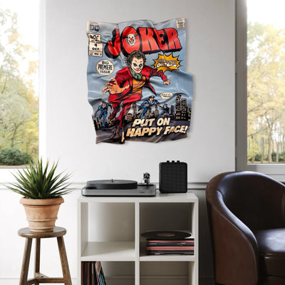Tableau Déco Joker "Put on a Happy Face" - Tableau froissé