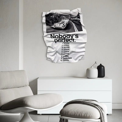 Tableau Déco Porsche "Nobody’s Perfect" - Tableau froissé