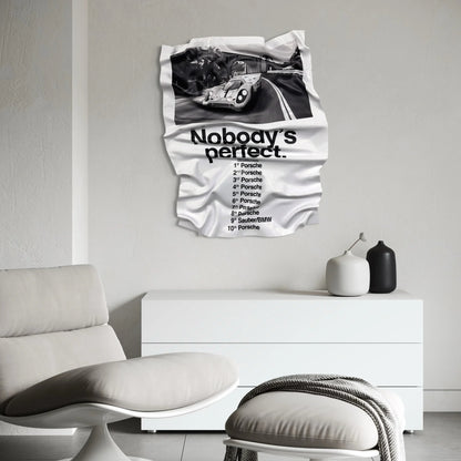 Tableau Déco Porsche "Nobody’s Perfect" - Tableau froissé