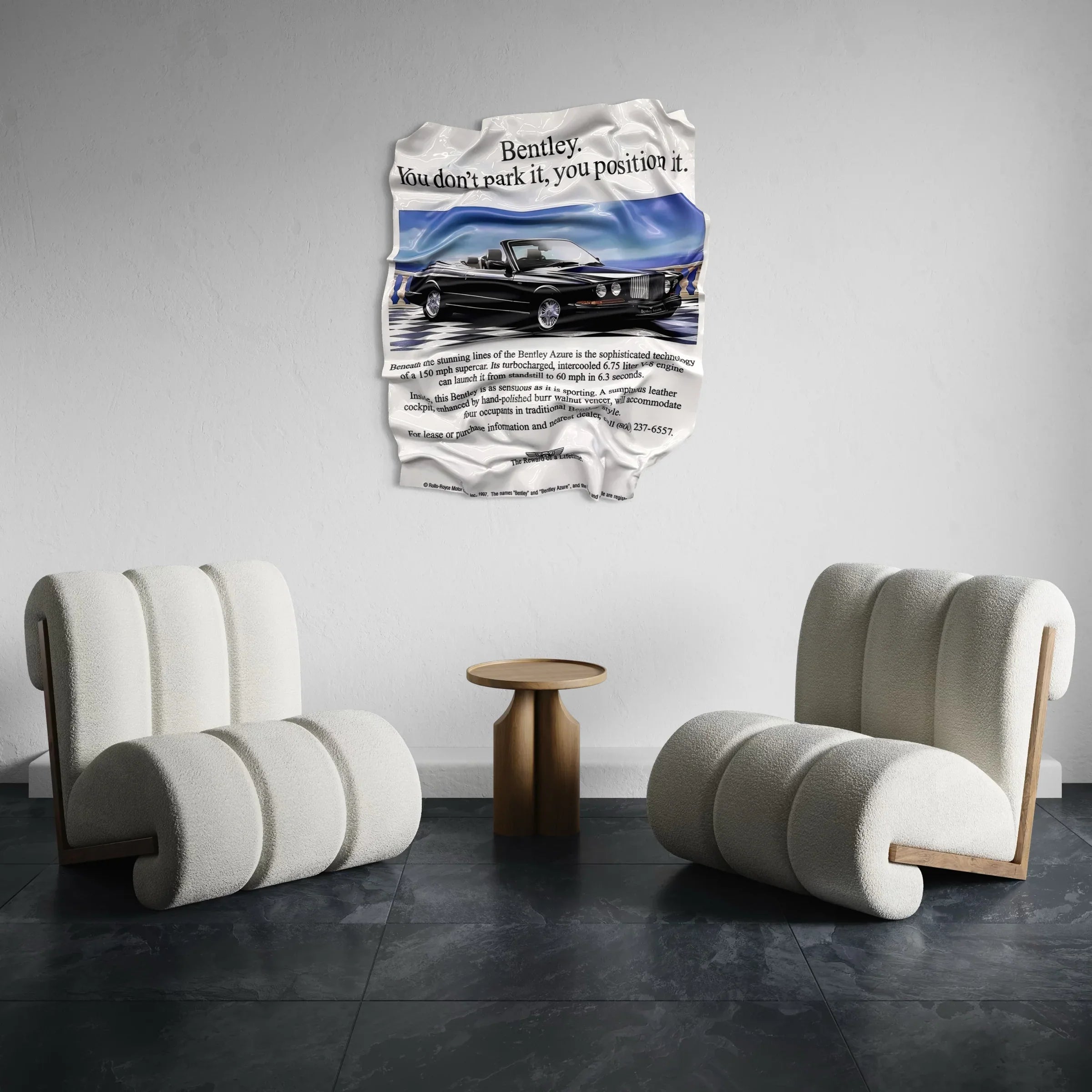Crumpled Table – Bentley "Azure Classic"