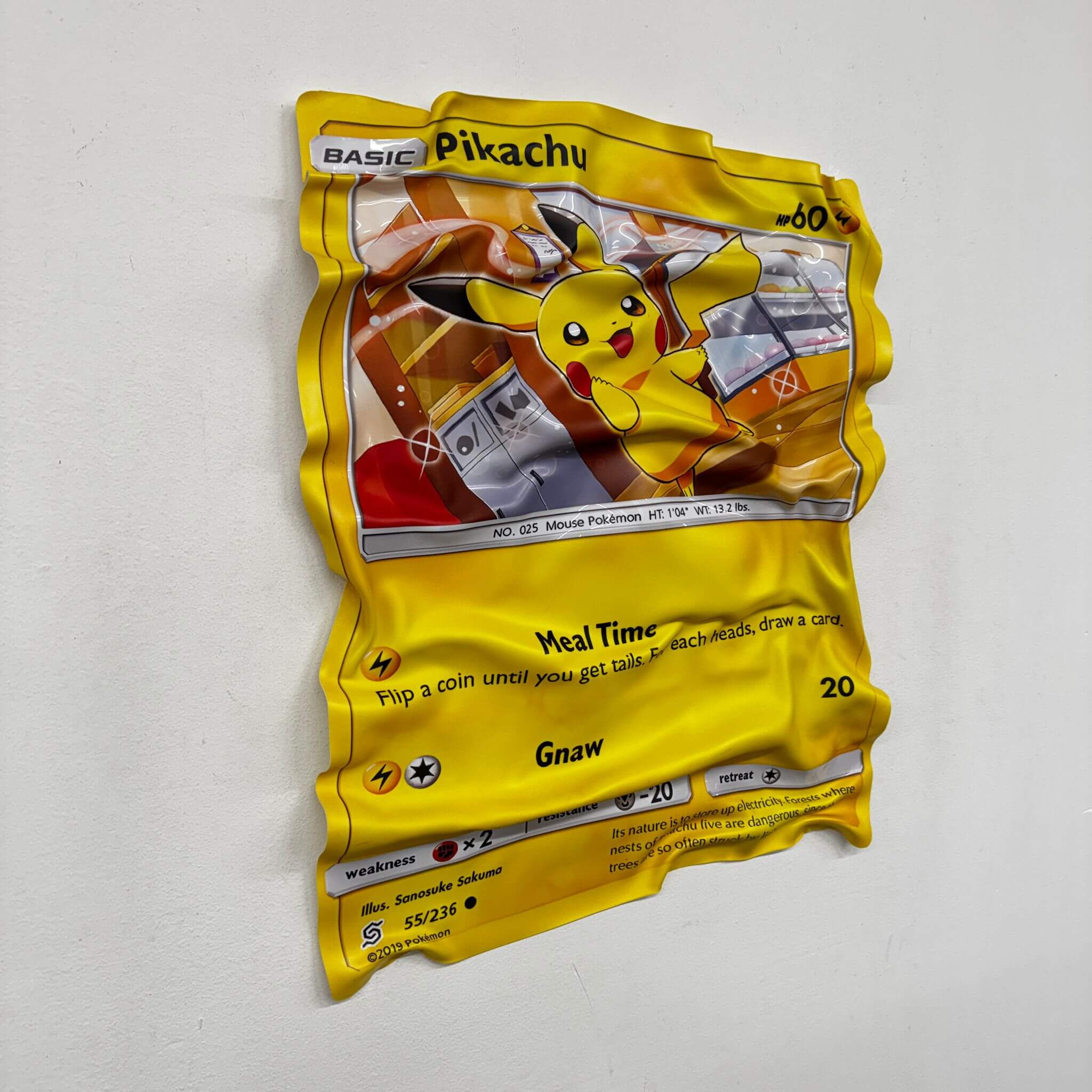 Tableau Déco Carte Pokémon Pikachu – Tableau froissé