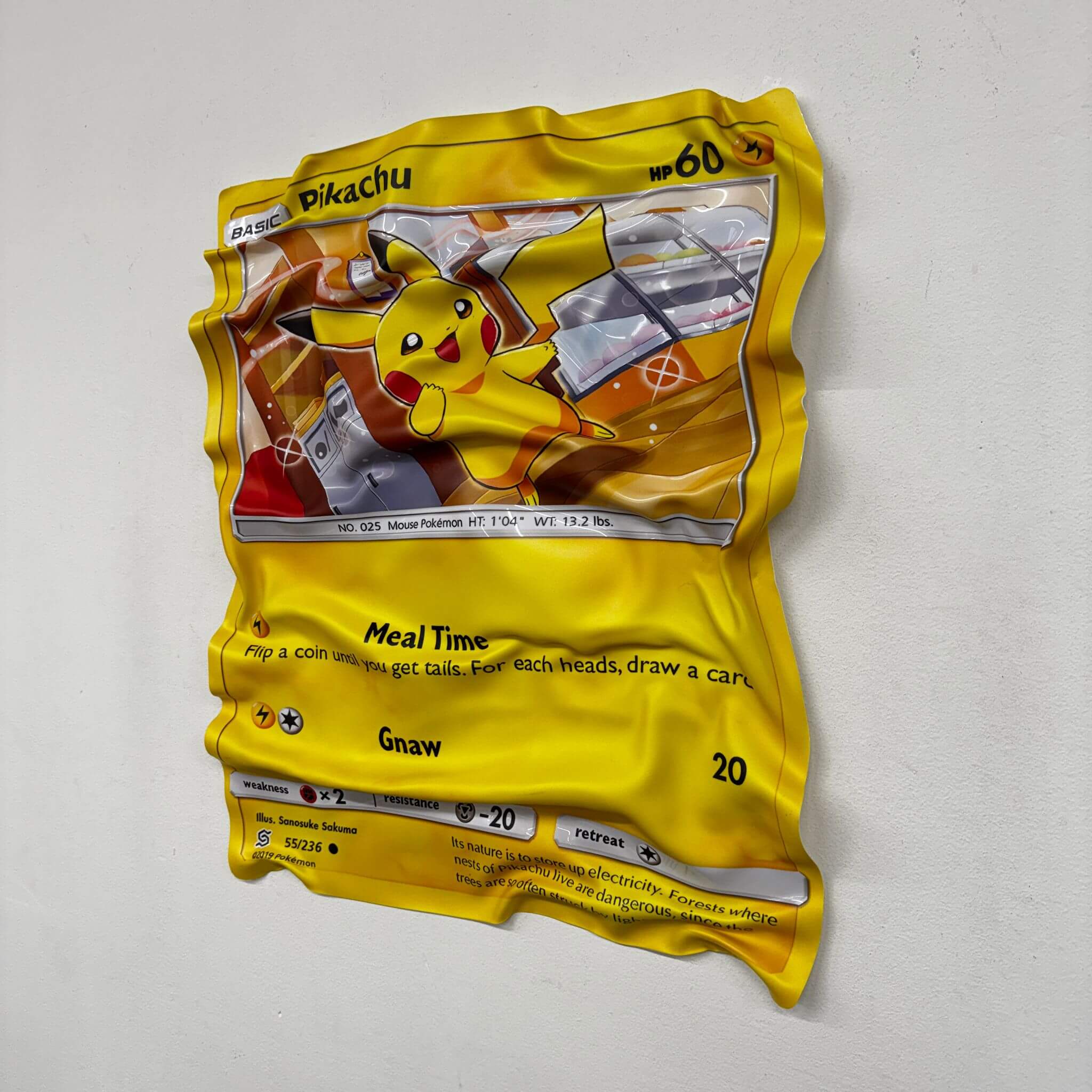 Tableau Déco Carte Pokémon Pikachu – Tableau froissé