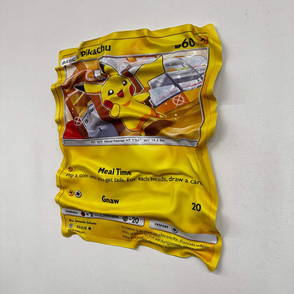 Tableau Déco Carte Pokémon Pikachu – Tableau froissé