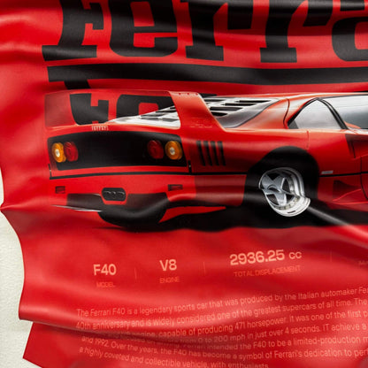 Tableau Déco Ferrari F40 – Tableau froissé