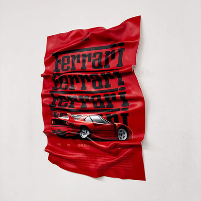 Tableau Déco Ferrari F40 – Tableau froissé