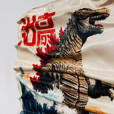 Tableau Déco Kaiju Japonais – Tableau froissé