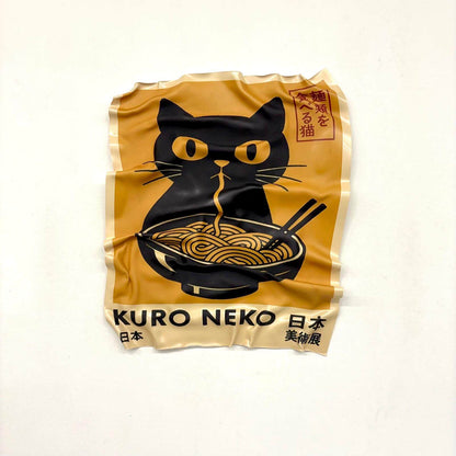 Tableau Déco Kuro Neko Ramen – Tableau froissé