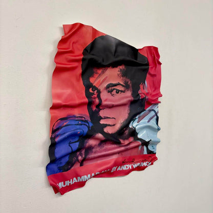 Tableau Déco Muhammad Ali x Warhol – Tableau froissé