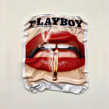 Tableau Déco Playboy Lips Match – Tableau froissé