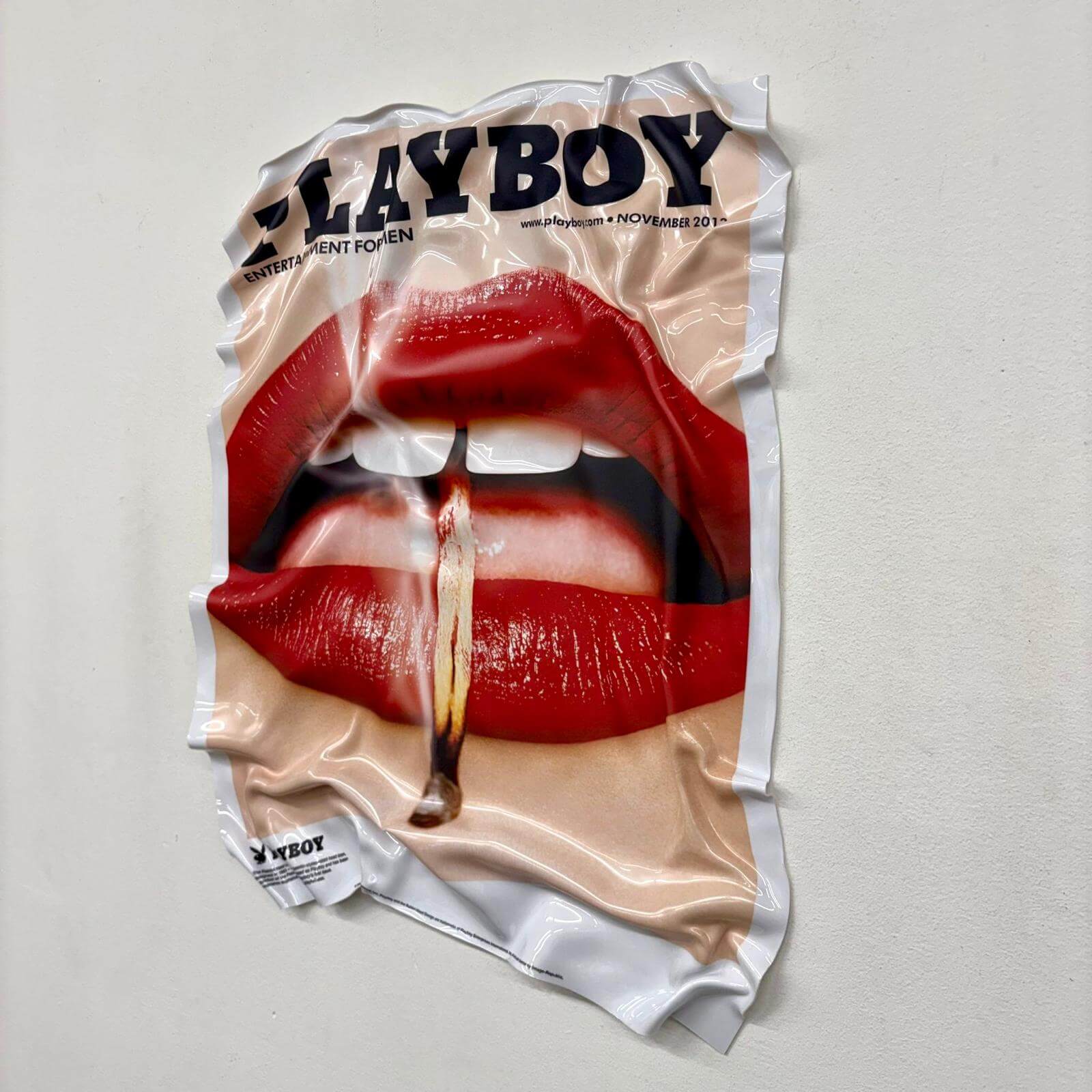 Tableau Déco Playboy Lips Match – Tableau froissé