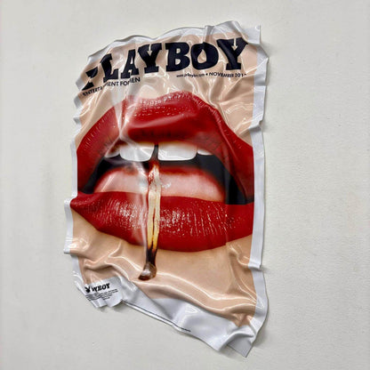 Tableau Déco Playboy Lips Match – Tableau froissé