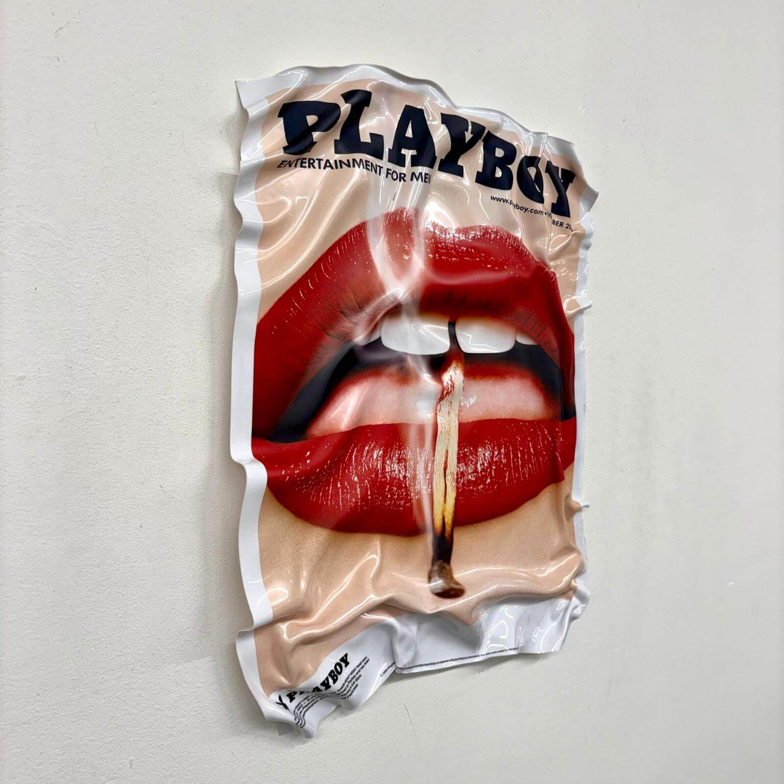 Tableau Déco Playboy Lips Match – Tableau froissé
