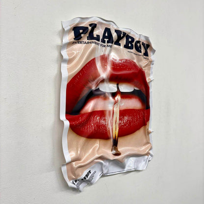 Tableau Déco Playboy Lips Match – Tableau froissé
