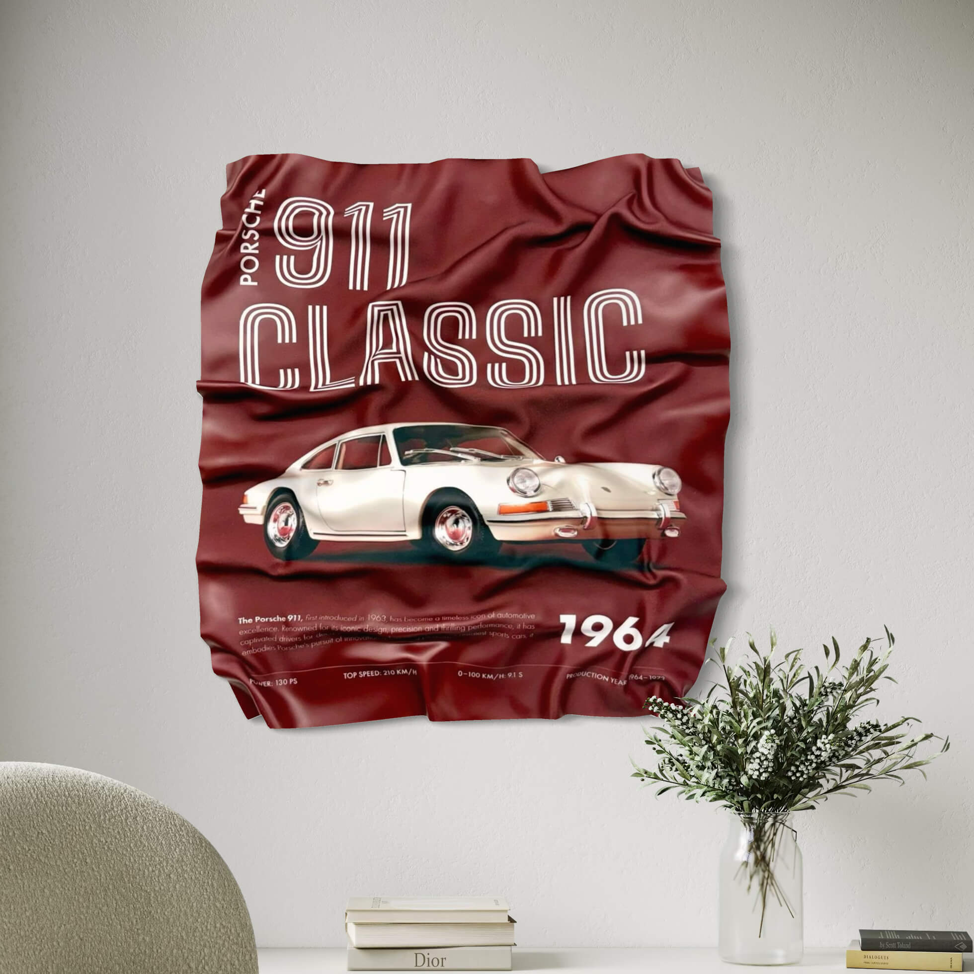 Tableau Déco Porsche 911 Classic – Tableau froissé