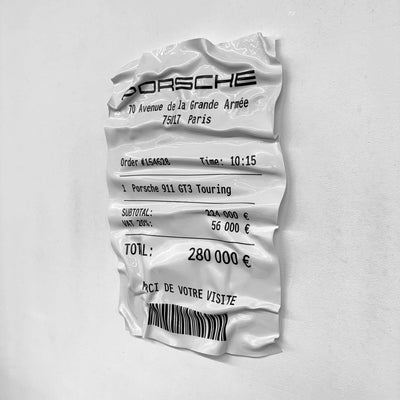 Tableau Déco Ticket Porsche 911 GT3 Touring – Tableau froissé