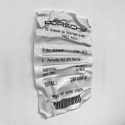 Tableau Déco Ticket Porsche 911 GT3 Touring – Tableau froissé