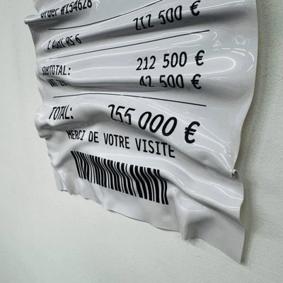 Tableau Déco Ticket “Audi RS6” – Tableau froissé