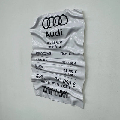 Tableau Déco Ticket “Audi RS6” – Tableau froissé