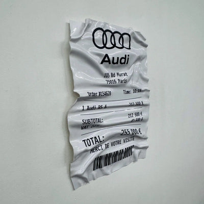 Tableau Déco Ticket “Audi RS6” – Tableau froissé
