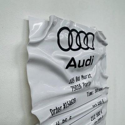 Tableau Déco Ticket “Audi RS6” – Tableau froissé