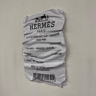 Tableau Déco Ticket “Hermès Paris” – Tableau froissé