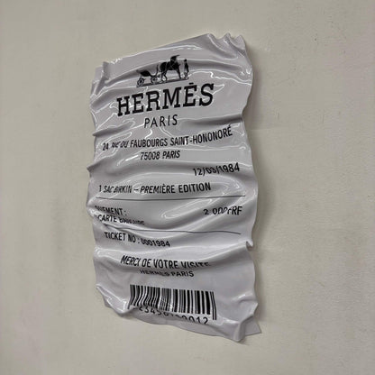 Tableau Déco Ticket “Hermès Paris” – Tableau froissé