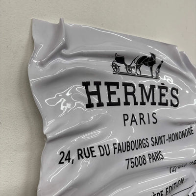Tableau Déco Ticket “Hermès Paris” – Tableau froissé