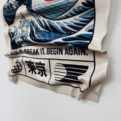 Tableau Déco “Ride the Wave” – Tableau froissé