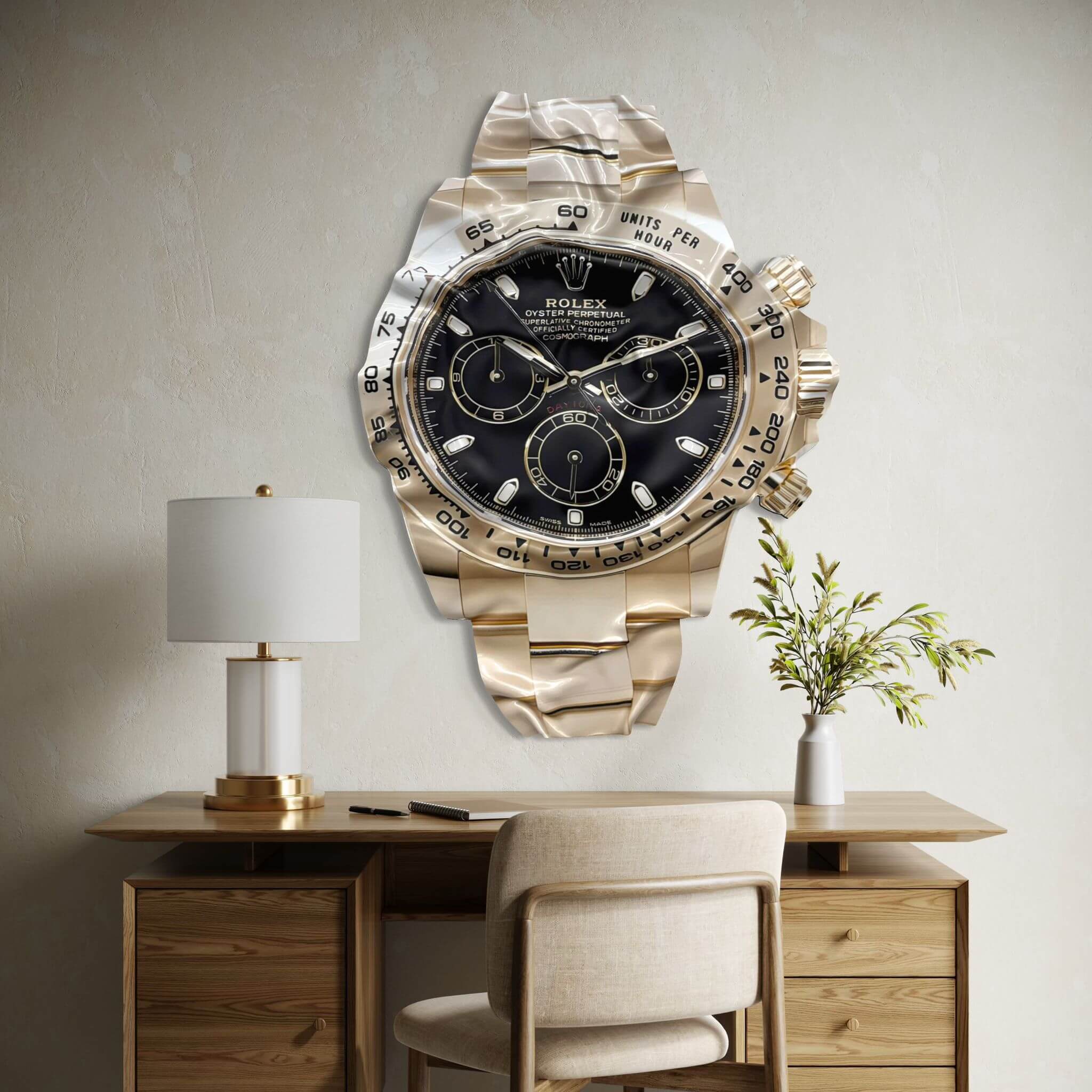 Tableau Déco “Rolex Cosmograph” – Tableau froissé