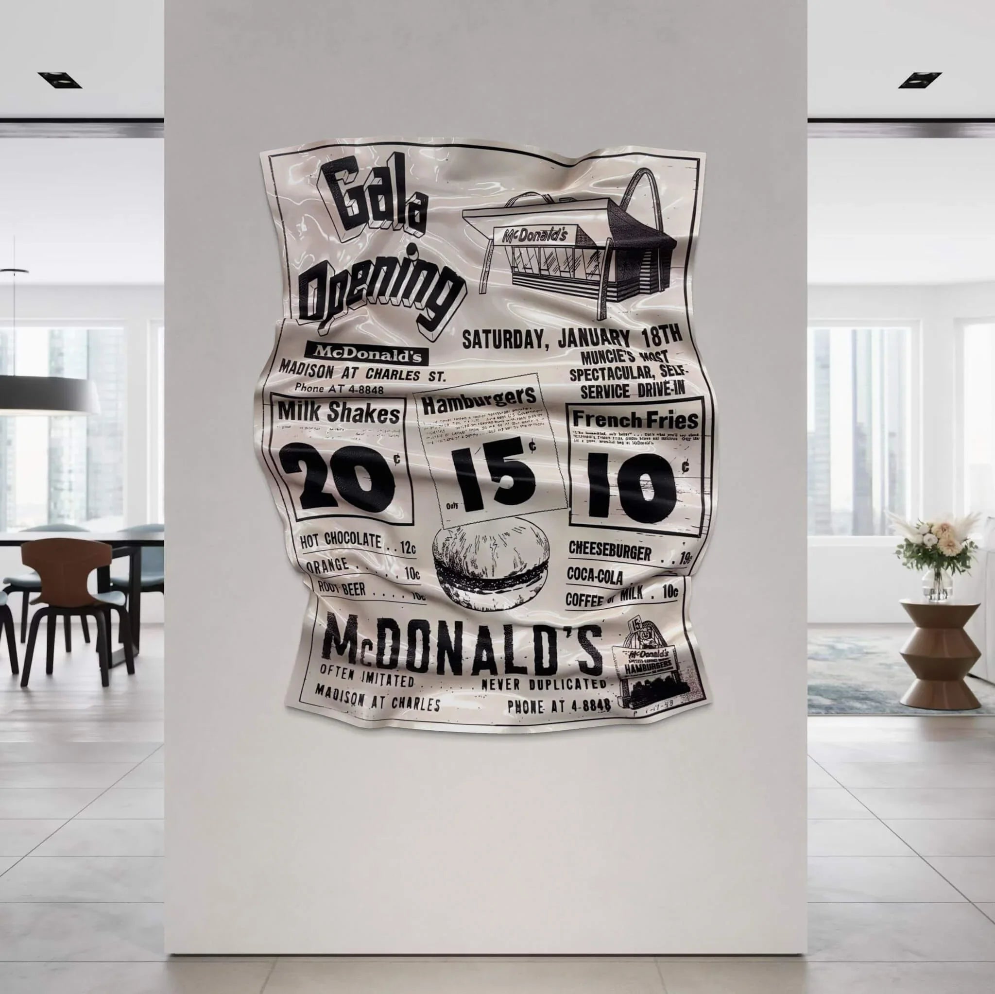 Tableau froissé – McDonald’s Gala Opening