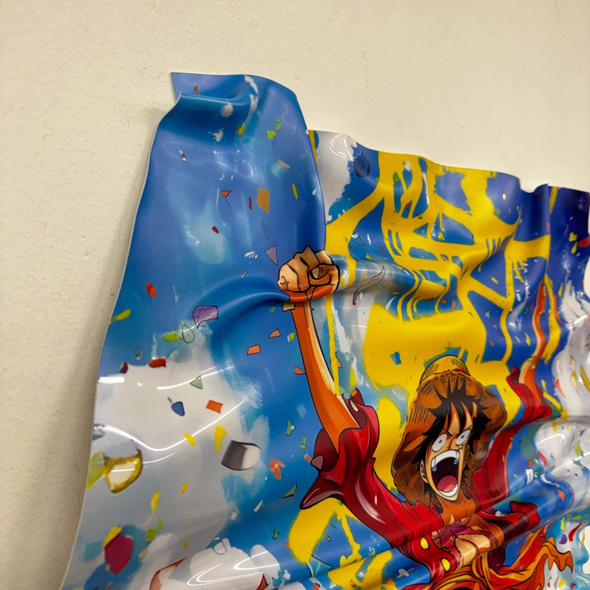 Tableau froissé One Piece "Luffy - Joie et Victoire"