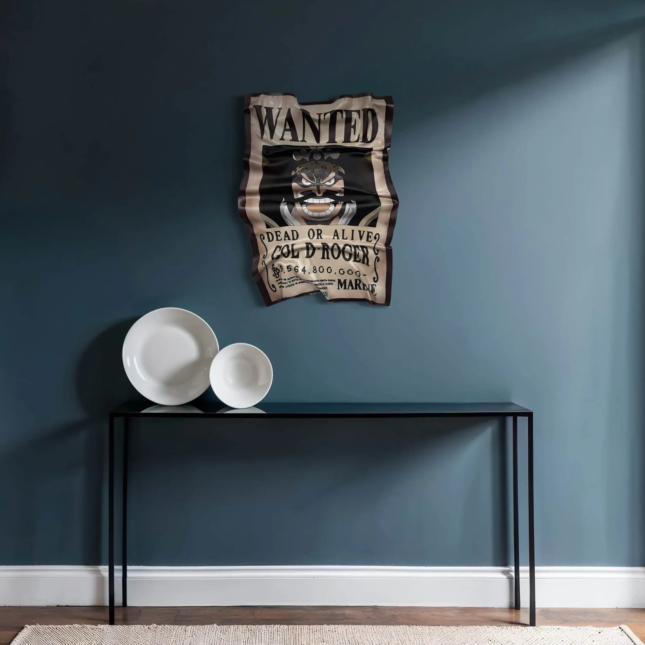 Tableau froissé – Affiche One Piece "Wanted Gold D. Roger"