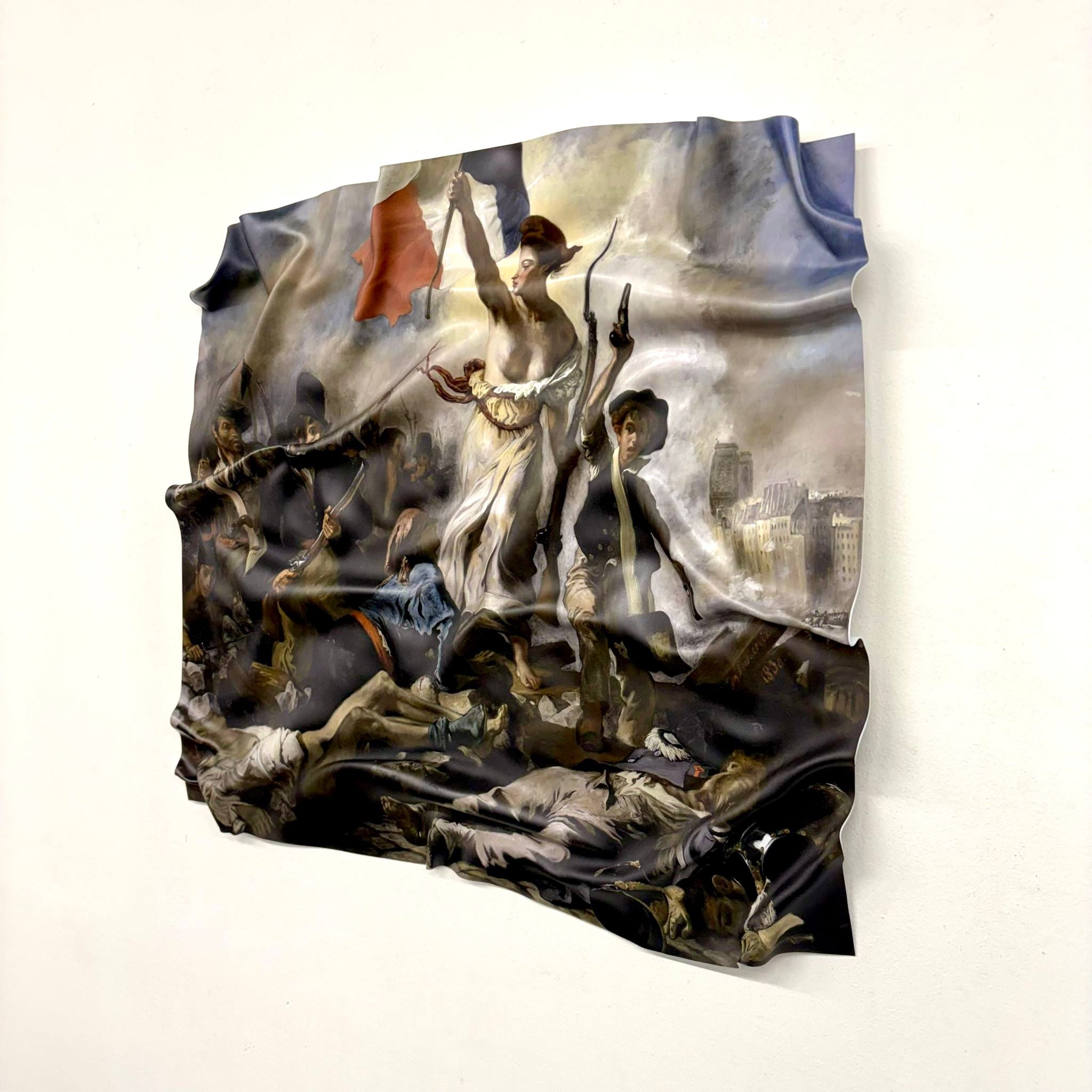Tableau Déco “La Liberté guidant le peuple” – Tableau froissé