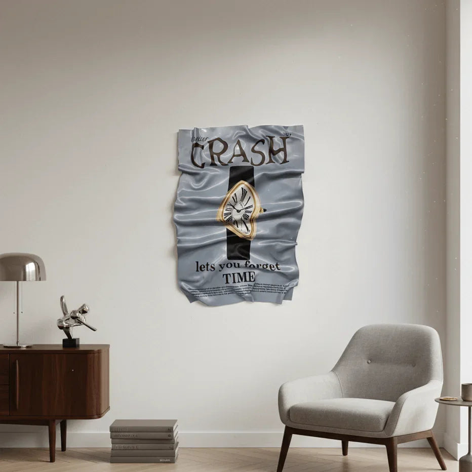 Tableau froissé – Affiche Cartier "Crash"