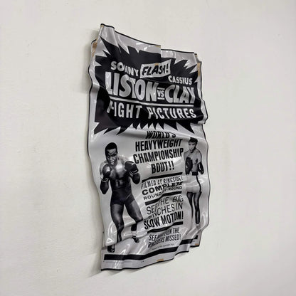 Tableau froissé – Fight Night "Liston vs Clay"