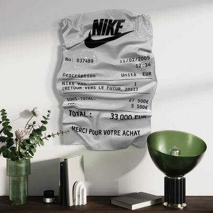 Tableau froissé – Ticket Nike Mag