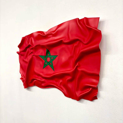 Tableau Déco Drapeau Maroc – Tableau froissé