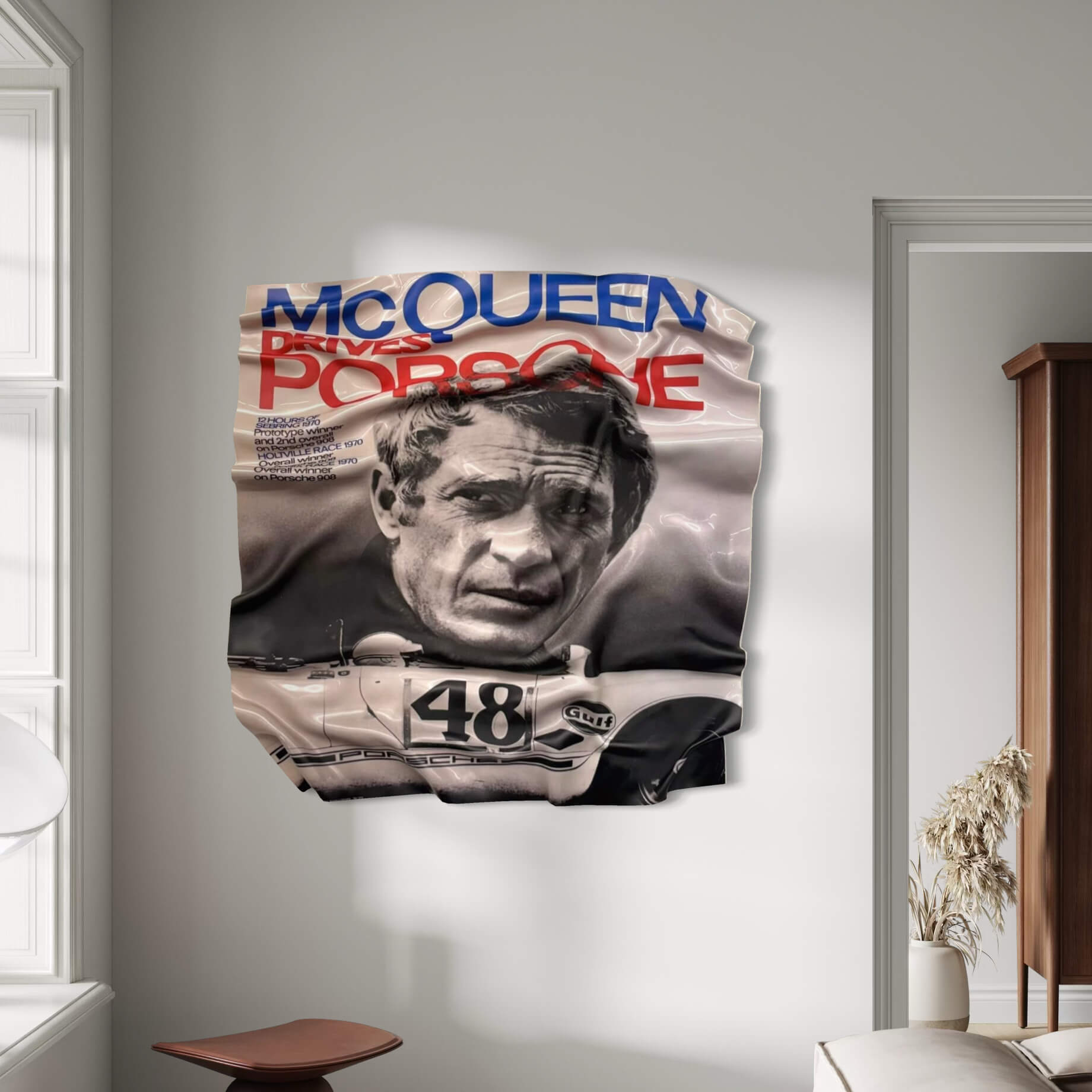 Tableau Déco McQueen x Porsche – Tableau froissé
