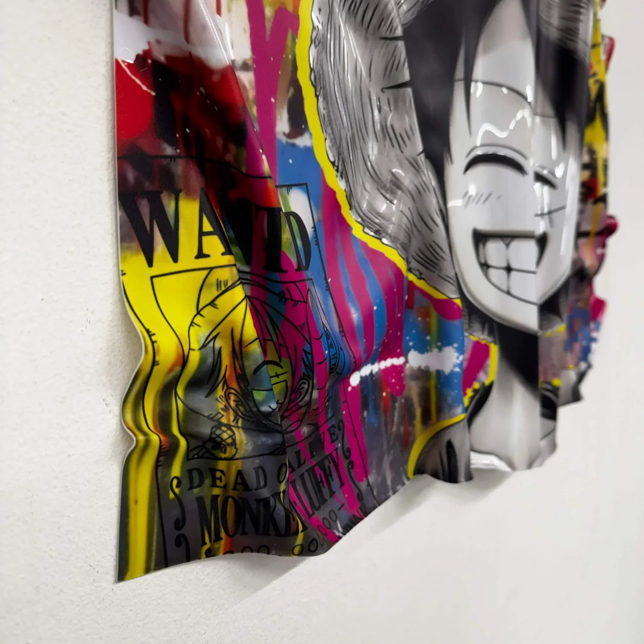 Tableau froissé - Luffy Smile - Pop Graffiti