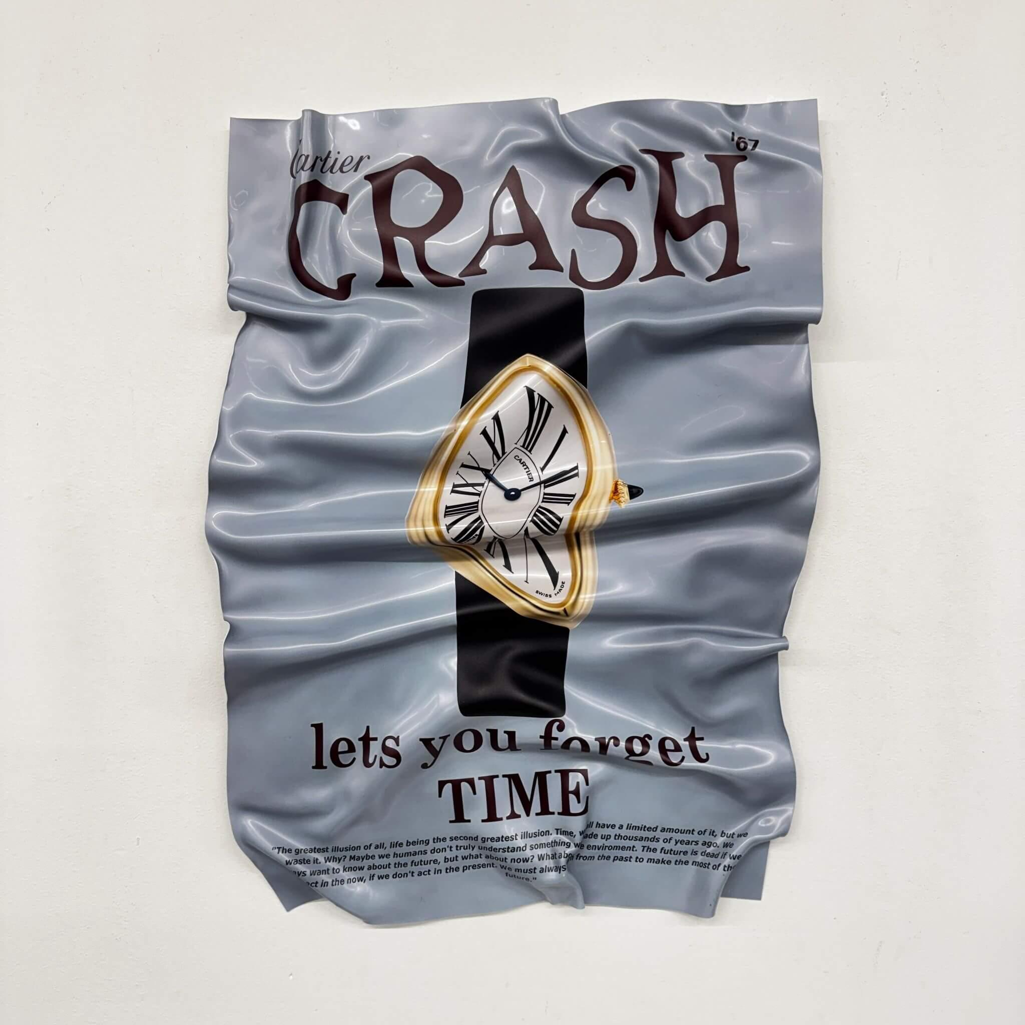 Tableau froissé – Affiche Cartier "Crash"