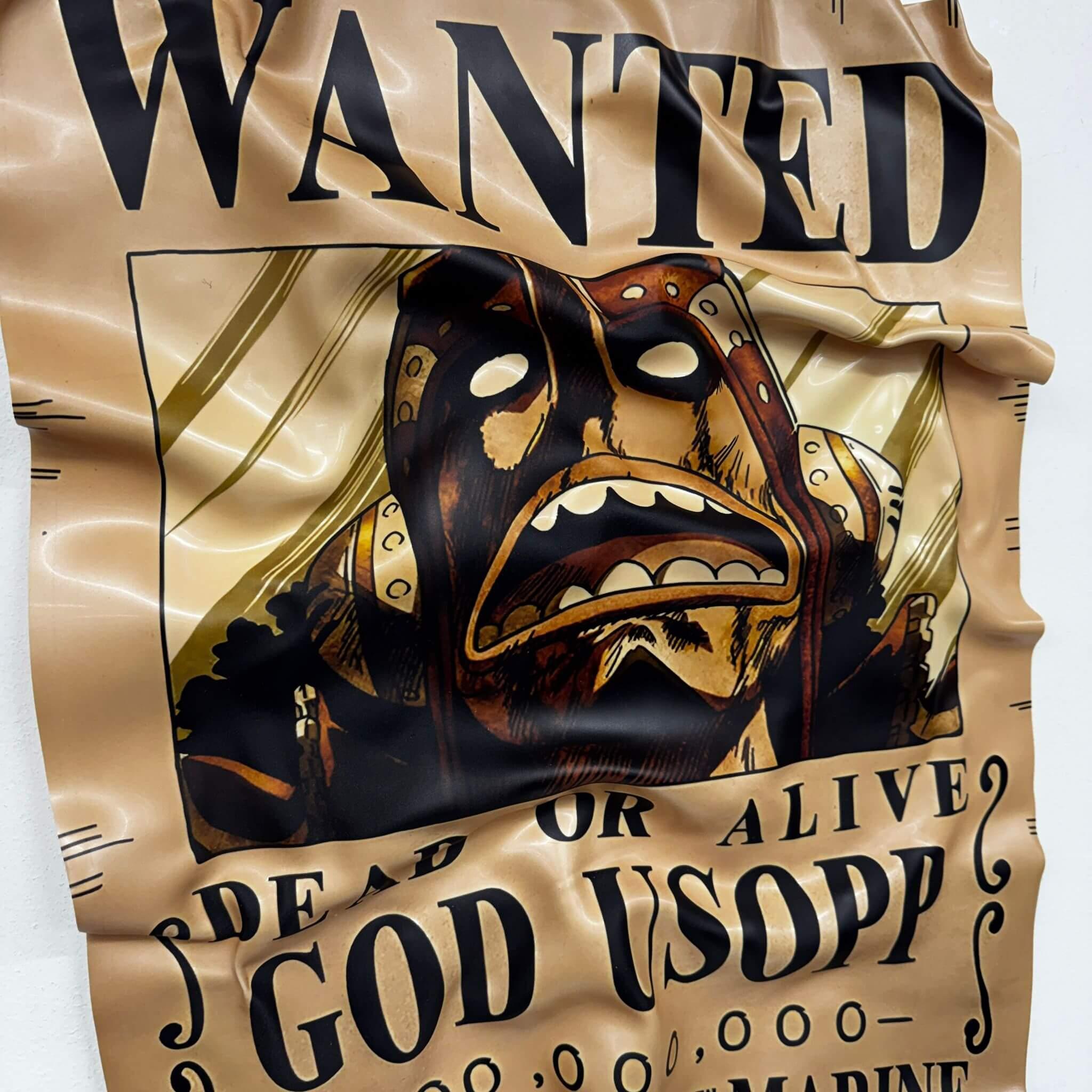 Tableau froissé – Affiche One Piece "Wanted God Usopp"