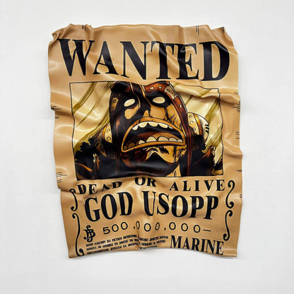 Tableau froissé – Affiche One Piece "Wanted God Usopp"