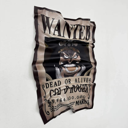 Tableau froissé – Affiche One Piece "Wanted Gold D. Roger"