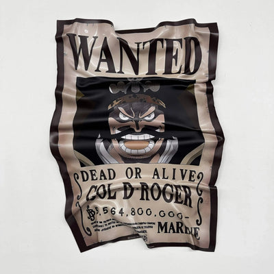 Quadro Decorativo Poster One Piece "Ricercato Gold D. Roger" - Quadro stropicciato