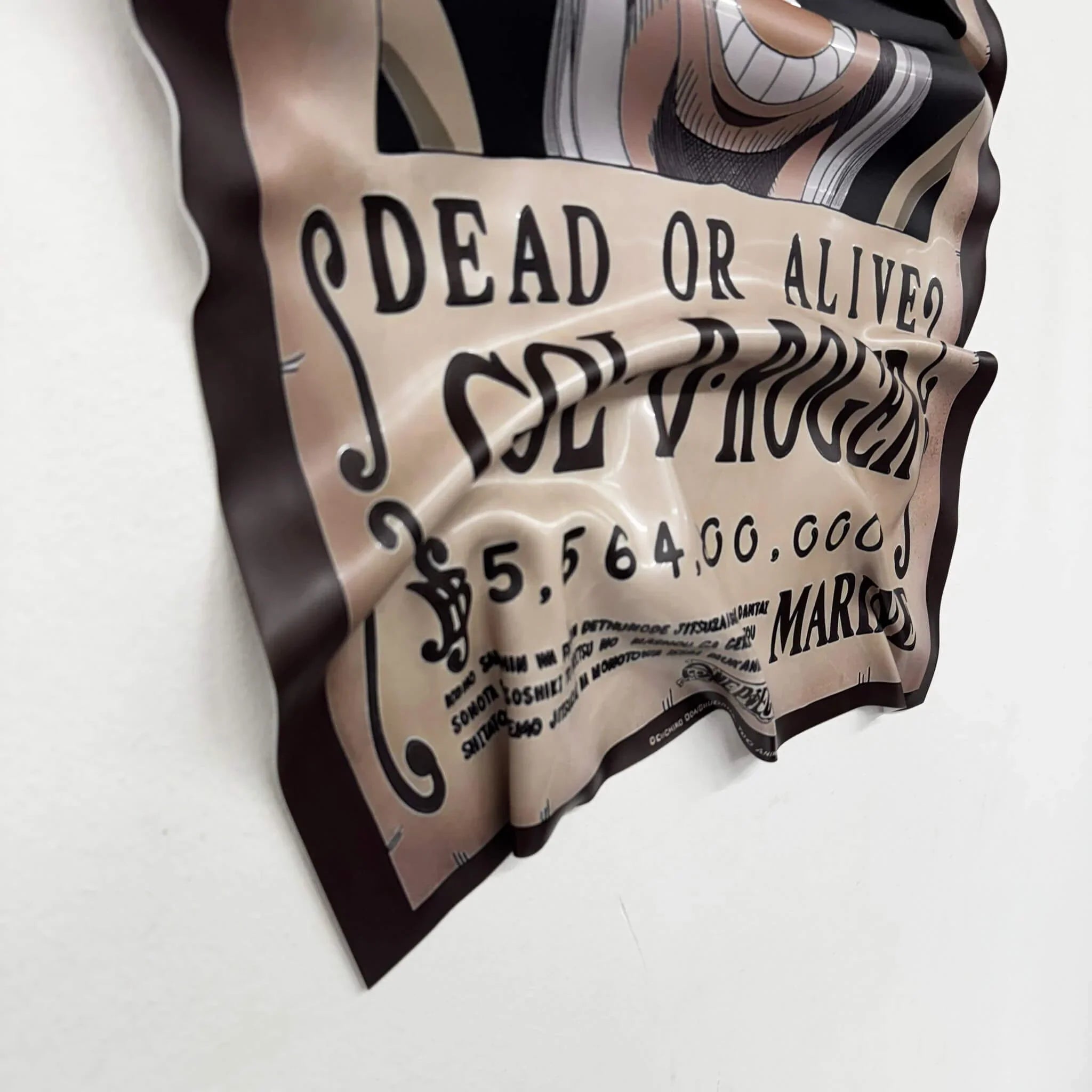 Tableau froissé – Affiche One Piece "Wanted Gold D. Roger"