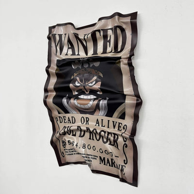 Quadro Decorativo Poster One Piece "Ricercato Gold D. Roger" - Quadro stropicciato