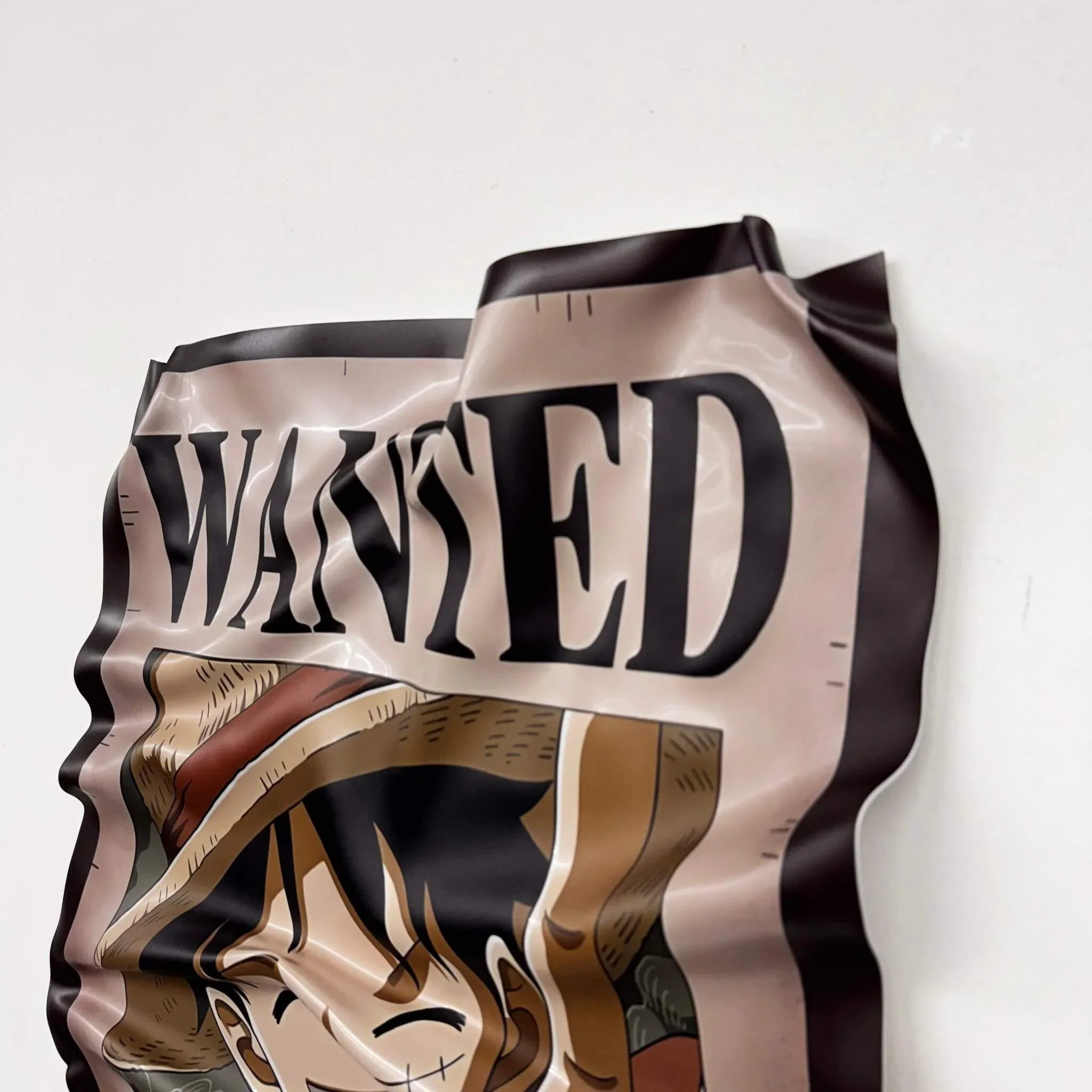 Tableau froissé – Affiche One Piece "Wanted Monkey D. Luffy"