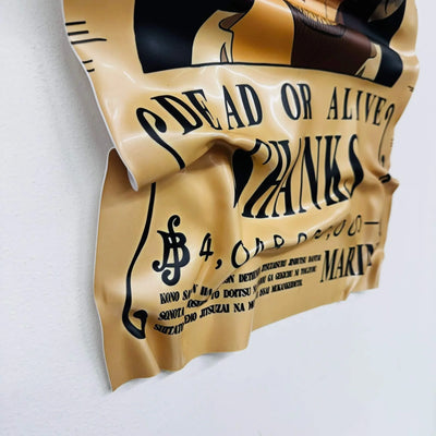 Tableau Déco One Piece "Shanks Le Roux" - Tableau froissé