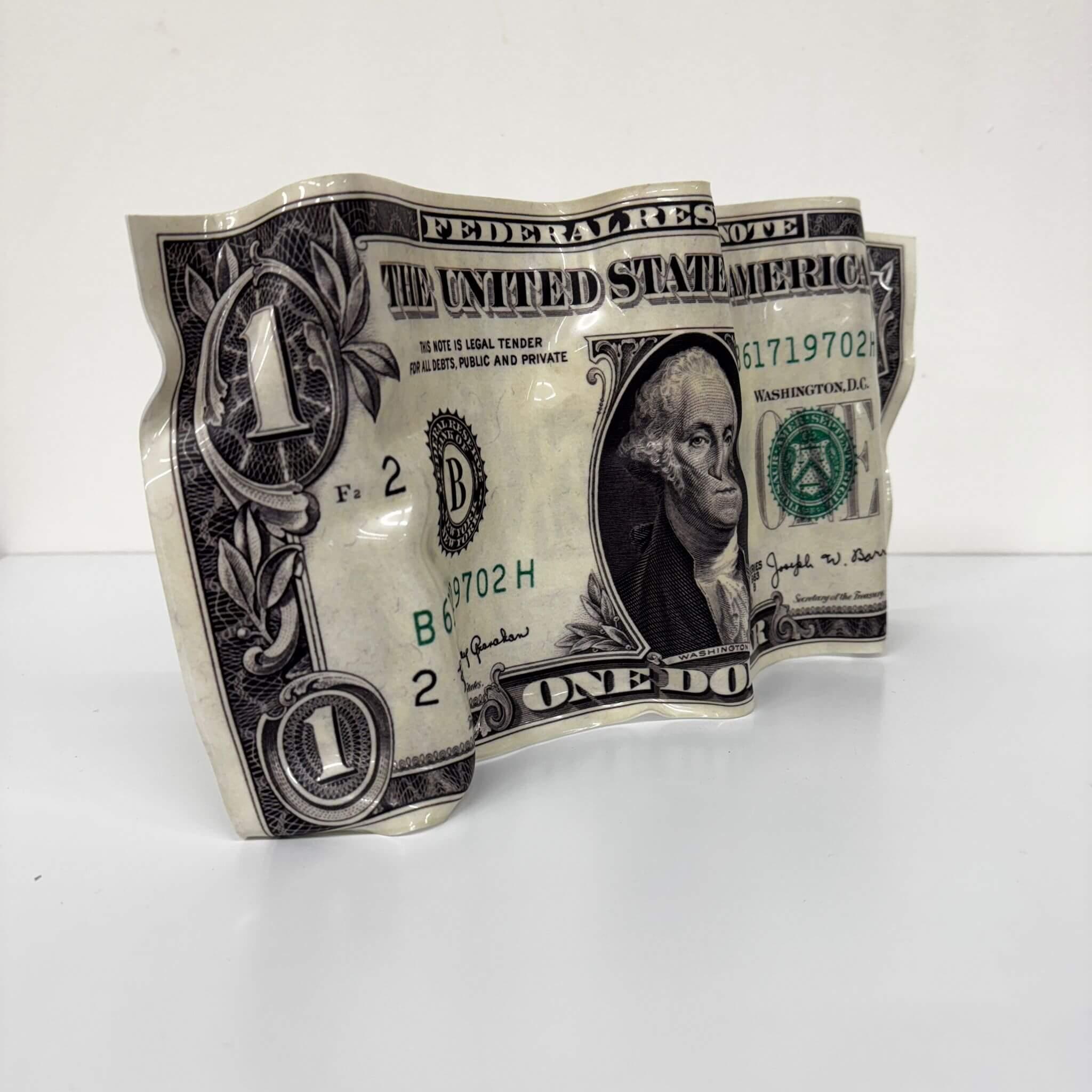 Tableau froissé – Billet 1 Dollar George Washington